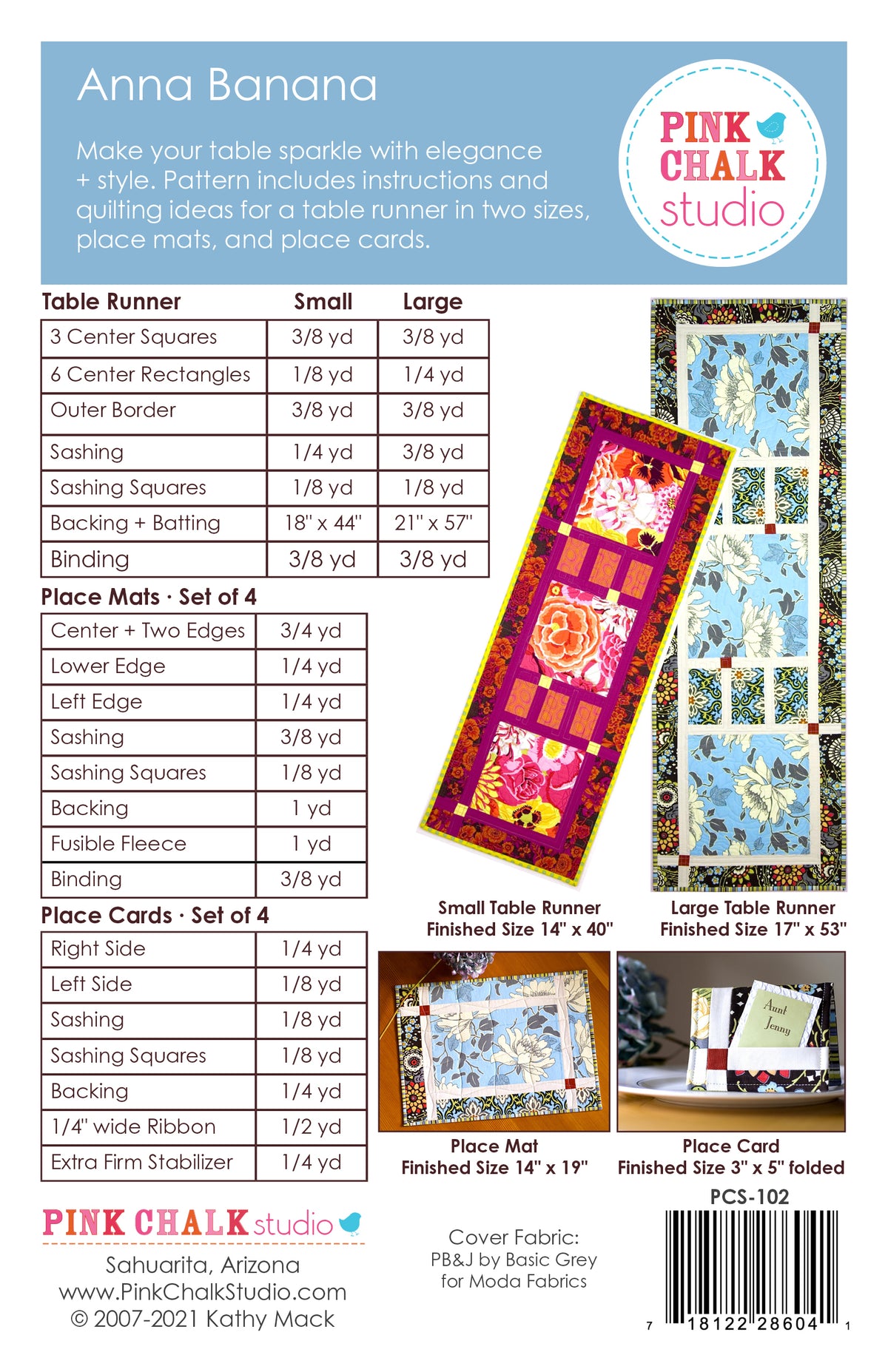 Anna Banana Supplies List